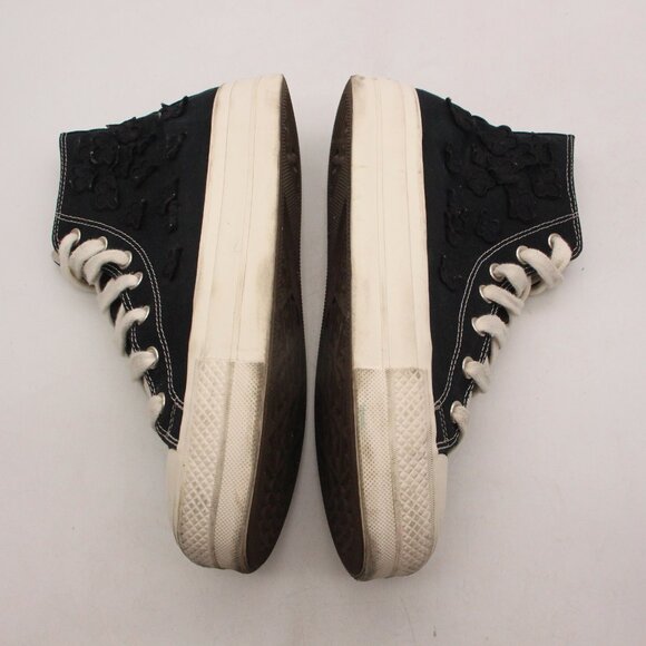 Converse CT All Star Hi Lift 3D Flowers Women's Size 11 Sneakers Black Canvas - Picture 8 of 11
